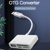 Yesido GS12 8 Pin to TF Card / SD Card / USB / 8 Pin 4 in 1 OTG Converter(White)