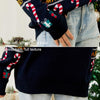 Autumn And Winter Women Pullover Sweater Christmas Tree Knit Sweater, Size: M(Dark Blue)