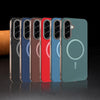 For Samsung Galaxy A55 Solid Color Plating MagSafe Full Coverage Phone Case(Green)