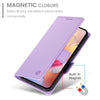 For Samsung Galaxy A26 5G Side Buckle Magnetic Frosted Leather Phone Case(Purple)