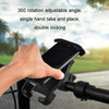 Bicycle Phone Holder 360 Degree Rotation Locking Cell Phone Clip(Black)