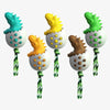 Durable Dinosaur Egg Dog Chew Toy - Brown