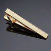 Brass Polished Gum Pattern Business Men Tie Clip, Color: Golden Batch Flower