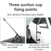 Dual-leg Suction Cup and 2 x Single-leg Car Suction Cup Mount with Selfie Stick Set (Black)