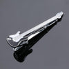 Brass Polished Gum Pattern Business Men Tie Clip, Color: Black White Violin