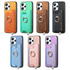For Redmi K70 / K70 Pro 5G Retro Magsafe Cross Leather Ring Holder Card Bag Phone Case(Pink)