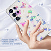 For Samsung Galaxy S25 Ultra 5G IMD Double Piece Simple Fresh Shockproof Phone Case(Laser Butterfly)