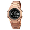 SKMEI 2069 Multifunctional 30M Waterproof Muslim Worships Digital Wrist Watch(Rose Gold+Black)