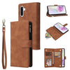 For Samsung Galaxy A26 5G Multifunctional Frosted Zipper Wallet Leather Phone Case(Brown)