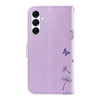 For Samsung Galaxy A26 5G Global Dandelion Embossed Pattern Flip Leather Phone Case(Purple)