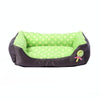 Green M Cartoon Pet Kennel Cushion - Soft, Washable, Durable