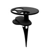 Outdoor Portable Folding Wine Table Outdoor Beach Table, Colour: Double Layer Black