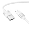 Borofone BX106 2.4A USB-A to 8 Pin Fast Charge Data Cable, Length:1m(White)