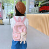 Cartoon Rabbit Early Education Children School Bag Casual Backpack(Pink)