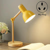 T1062 Dormitory Eye Protection Desk Lamp Bbedroom Bedside Wood Lamp, Power source: AU Plug(Yellow)
