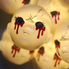 LED Halloween Decoration Atmosphere Layout Ghost Face Light String, Model: 1.5m 10 LEDs Always On(Warm White)