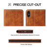 For iPhone XR Retro Tree Bark Texture PU Magnetic Horizontal Flip Leather Case with Holder & Card Slots & Wallet(Khaki)