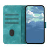 For Samsung Galaxy A36 5G Line Pattern Skin Feel Leather Phone Case(Light Blue)