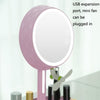 GJ-101 Home LED Desktop USB Makeup Mirror(Smoke blue)