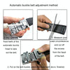 120cm Men Leather Automatic Buckle Belt Business Style Waist Band(K901 Silver)