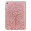 For Huawei MatePad T 10s 10.1 inch / T 10 9.7 inch Tree & Deer Pattern Pressed Printing Leather Tablet Case(Pink)