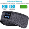 Sleep Bluetooth Bandana Headband Wireless Music Sport Headband Built-in Sleep Music Eye Mask(Sisal Gray)