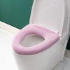 Universal Knitted Washable Toilet Pad Home Thickened Warm Toilet Cover, Style: Flat Pink