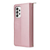 For Samsung Galaxy A73 5G Nine-card Slots Zipper Wallet Bag Leather Phone Case(Rose Gold)