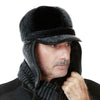 Autumn and Winter Imitation Mink Fur Warm Bombrt Hats Flight Cap for Middle-aged Men, Size:L58-60cm(Gray)