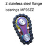 Black Chain Gyro Fingertip Gyro EDC Metal Toy Gear Sprocket Flywheel, Color: Full Stainless Steel