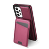 For Samsung Galaxy A52 4G / 5G / A52s 5G Skin Feel Detachable Card Bag Magsafe Phone Case(Wine Red)