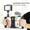 PULUZ 2 in 1 Vlogging Live Broadcast LED Selfie Light Smartphone Video Rig Kits with Cold Shoe Tripod Head for iPhone, Galaxy, Huawei, Xiaomi, HTC, LG, Google, and Other Smartphones(Blue)