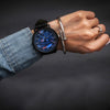 Waterproof Retro PU Leather Strap Quartz Watch(Black Band Magic Dial)