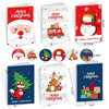 6 Fold Cards + 6 Envelopes + 6 Stickers Christmas Day Greeting Cards(MC8-93)