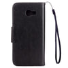 For Galaxy A3 (2017) / A320 Butterflies Love Flowers Embossing Horizontal Flip Leather Case with Holder & Card Slots & Wallet & Lanyard(Black)