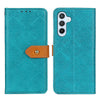 For Samsung Galaxy A56 5G European Floral Embossed Leather Phone Case(Blue)
