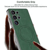For Samsung Galaxy S25 Ultra 5G GKK Plating Leather Built-in MagSafe Frosted Phone Case(Black)