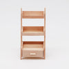1:12 Mini House Toy Simulation Wooden Flower Stand Model(Wooden Color)