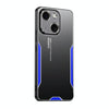 For iPhone 15 Blade Series TPU Hybrid Metal Phone Case(Blue)