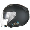 KUQIBAO Motorcycle Smart Bluetooth Sun Protection Double Lens Safety Helmet, Size: XL(Matte Black)