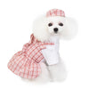 Pink Dog Dress with Hat, Summer Outfit, Small