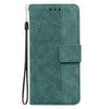 For Realme 13+ Global Geometric Embossed Leather Phone Case(Green)