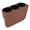 Car Seat Crevice Storage Box Cup Drink Holder Auto Pocket Stowing Tidying for Phone Pad Card Coin Case Car Accessories(Brown)