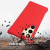 For Samsung Galaxy S25 Ultra 5G Wave Texture MagSafe Magnetic Liquid Silicone Phone Case(Red)