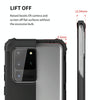 For Galaxy S20 Ultra PC + Silicone Three-piece Shockproof Protection Case(Black)