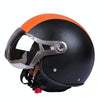 GXT Electric Vehicle Half Cover Four Seasons Retro Helmet, Size: M(Black Orange)
