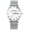 BINBOND B3820 30M Waterproof Ultra-thin Quartz Luminous Starry Watch, Color: White Net-White-White