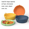 Air Fryer Silicone Baking Tray Folding Cake Baking Tray Baking Pad, Size: 8.5 Inches(Orange)