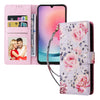 For Samsung Galaxy A24 5G Bronzing Painting RFID Leather Phone Case(Pastoral Rose)