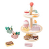 KABI Children Simulation Wooden Pretend Play Toy Kindergarten Parent-Child Interactive Toy, Style: Multi-layer Dessert Rack